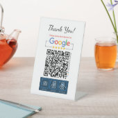Panneau de signalisation Google Review Card avec c (In SItu)
