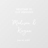 Panneau de signalisation moderne Mariage de bienve (Feuille)