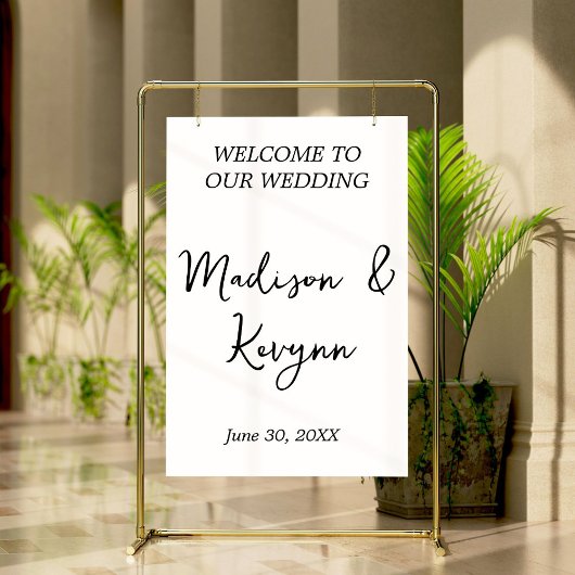Panneau de signalisation moderne Mariage de bienve