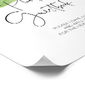 Panneau de signature de livre d'or de mariage vert (Coin)