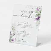 Panneau de signature Lavande verte pourpre Boisson (Recto)