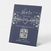 Panneau de socle de code QR de mariage (Recto)