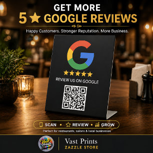 Panneau de socle de code QR de révision Google noi
