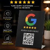 Panneau de socle de code QR de révision Google noi