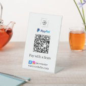Panneau de socle de code QR PayPal pour payer les (In SItu)