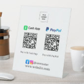 Panneau de socle de paiement par QR Code CashApp P (In SItu)