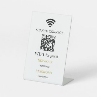 Panneau de socle de réseau de code QR WiFi personn