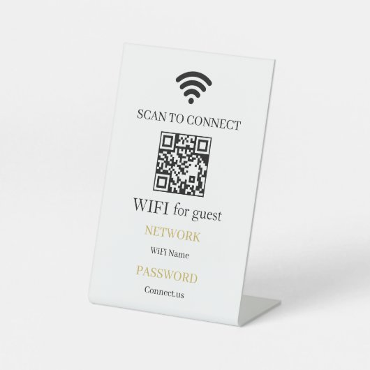 Panneau de socle de réseau de code QR WiFi personn (Recto)