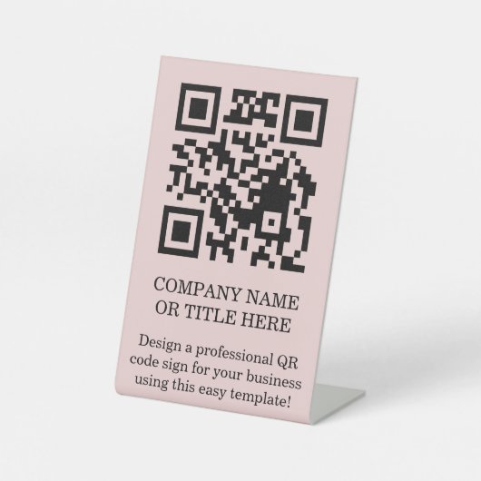 Panneau de socle de table DIY Code QR Entreprise (Recto)