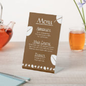 Panneau de socle en chocolat avec feuilles d'autom (In SItu)