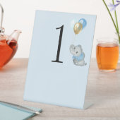 Panneau de socle numéro table Éléphant Bleu (In SItu)