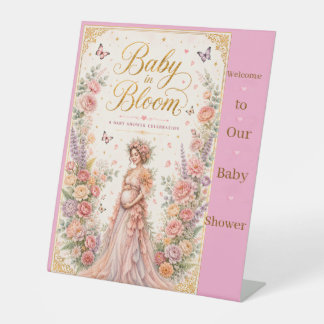 Panneau de socle pour Baby Shower Baby in Bloom