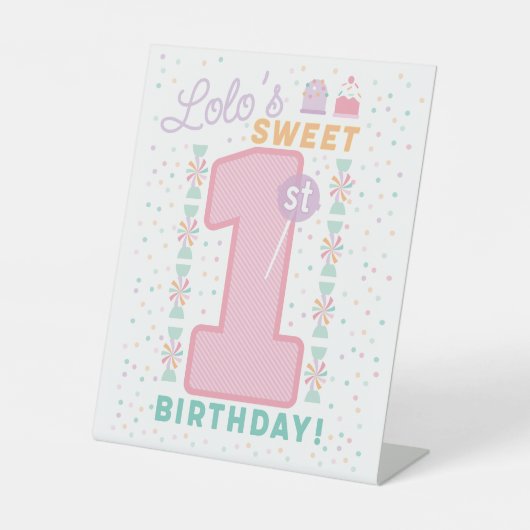 Panneau de socle pour le premier anniversaire de S (Recto)