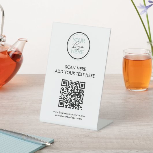 Panneau de socle QR Code pour Entreprise – Logo & (In SItu)