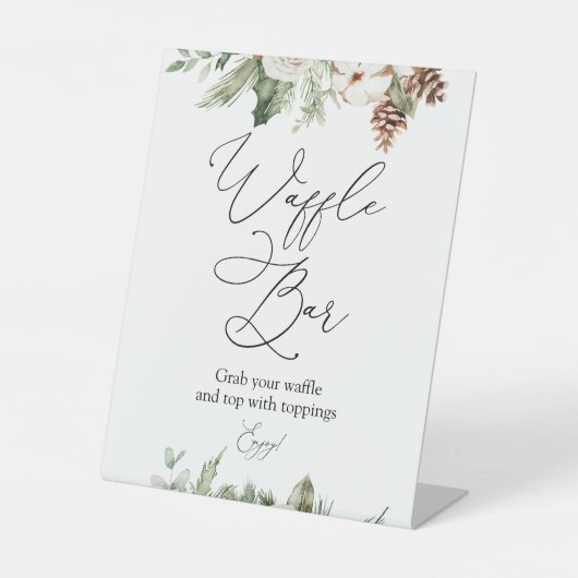 Panneau de socle Waffle Bar Winter Greenery (Recto)