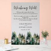 Panneau de souhaits de Mariage forestier rustique  (Mariage)