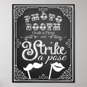 Panneau de stand photo de mariage tableau noir