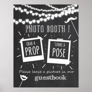 Panneau de stand photo mariage tableau noir à la c