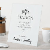 Panneau de station de selfie de mariage minimalist (In SItu)