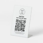 Panneau de table à code QR personnalisé avec logo (Recto)