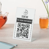 Panneau de table à code QR | Présentoir de menu nu (In SItu)