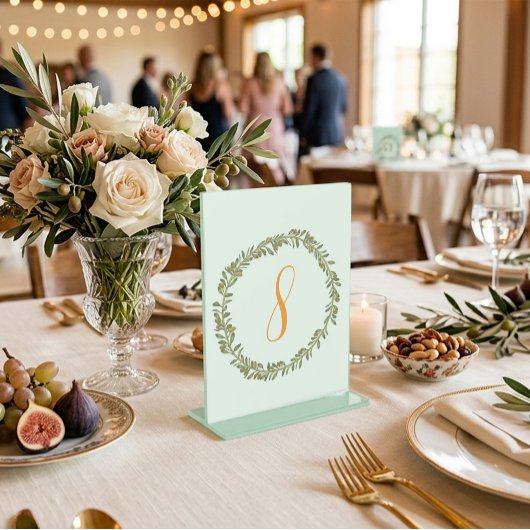 Panneau de table à piédestal de couronne d'olive p
