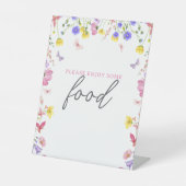 Panneau de table alimentaire - Baby shower Fleur s (Recto)