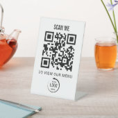 Panneau de table avec code QR | Présentoir de menu (In SItu)