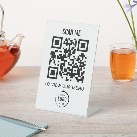 Panneau de table avec code QR | Présentoir de menu (In SItu)