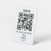 Panneau de table avec code QR | Présentoir de menu (Recto)
