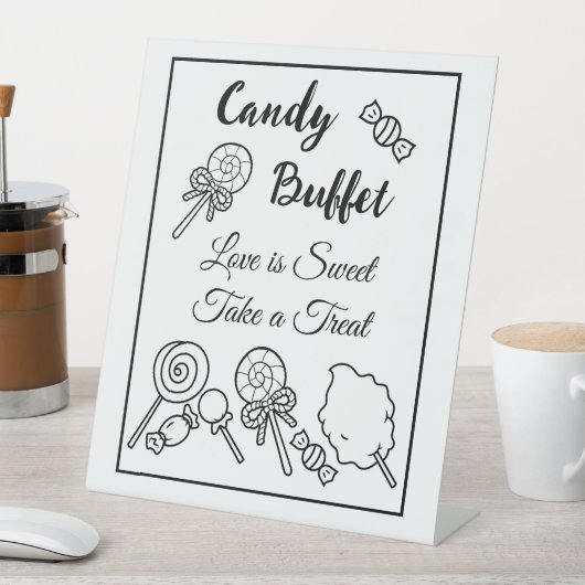 Panneau de table Buffet Candy pour Mariage (In SItu)