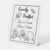 Panneau de table Buffet Candy pour Mariage (Recto)