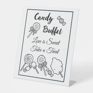 Panneau de table Buffet Candy pour Mariage