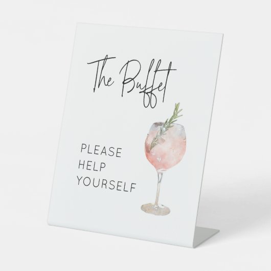 Panneau de table Buffet personnalisée pour fête d' (Recto)