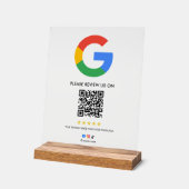 Panneau de table Business Google Review l QR Code (Angle)