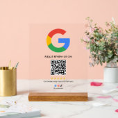 Panneau de table Business Google Review l QR Code (Mariage)
