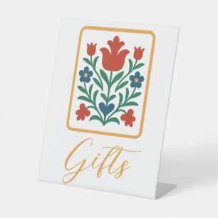 Panneau de table Cadeaux d'art populaire floral He