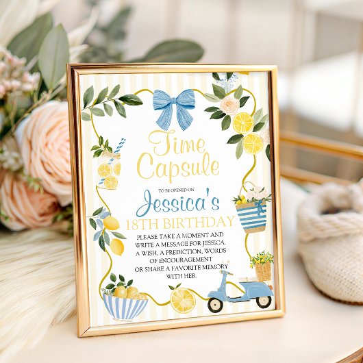 Panneau de table capsule temporelle Amalfi Lemon