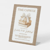 Panneau de table capsule temporelle de livre ancie (Recto)