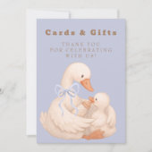 Panneau de table Cartes et Cadeaux Blue Silly Goos (Devant)