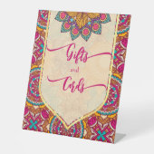 Panneau de table Cerise mandala rangoli (Recto)