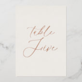Panneau de Table Cinq pour Mariage | Carte de Véri (Devant)