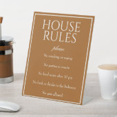 Panneau de table Classic Simple Sienna House Rules (In SItu)