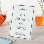 Panneau de table classique simple blanc non-fumeur (In SItu)