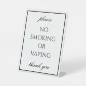 Panneau de table classique simple blanc non-fumeur (Recto)