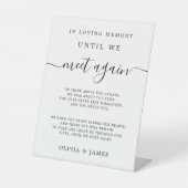 Panneau de table commémoratif de mariage | En souv (Recto)