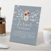 Panneau de table commémoratif de mariage rustique (In SItu)