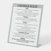 Panneau de table Cornhole Rules (Recto)