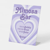 Panneau de table de bar à mimosa Cœur Pourpre (Recto)
