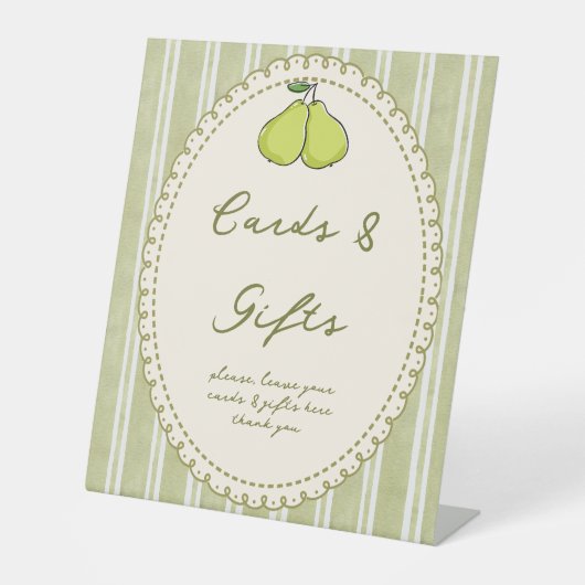 Panneau de table de cadeau de fiançailles de poire (Recto)